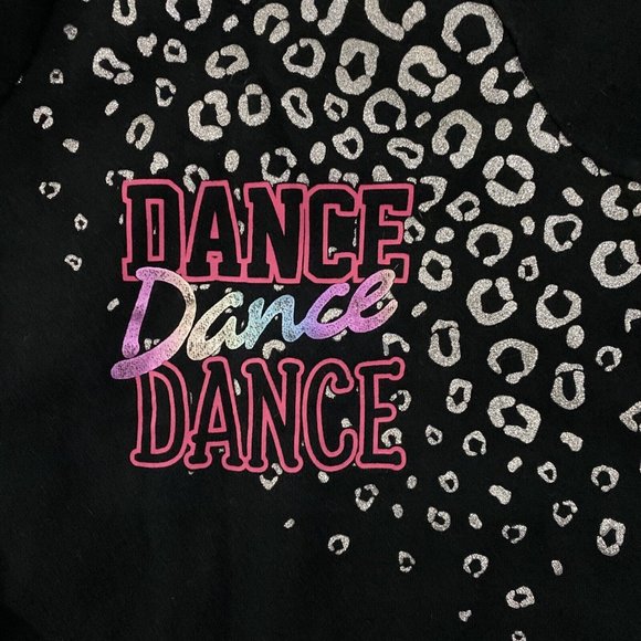 Jumping Beans girls sparkle cheetah print DANCE sweater size 5 - Picture 2 of 7